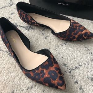 Nine West Velvet Leopard Flats